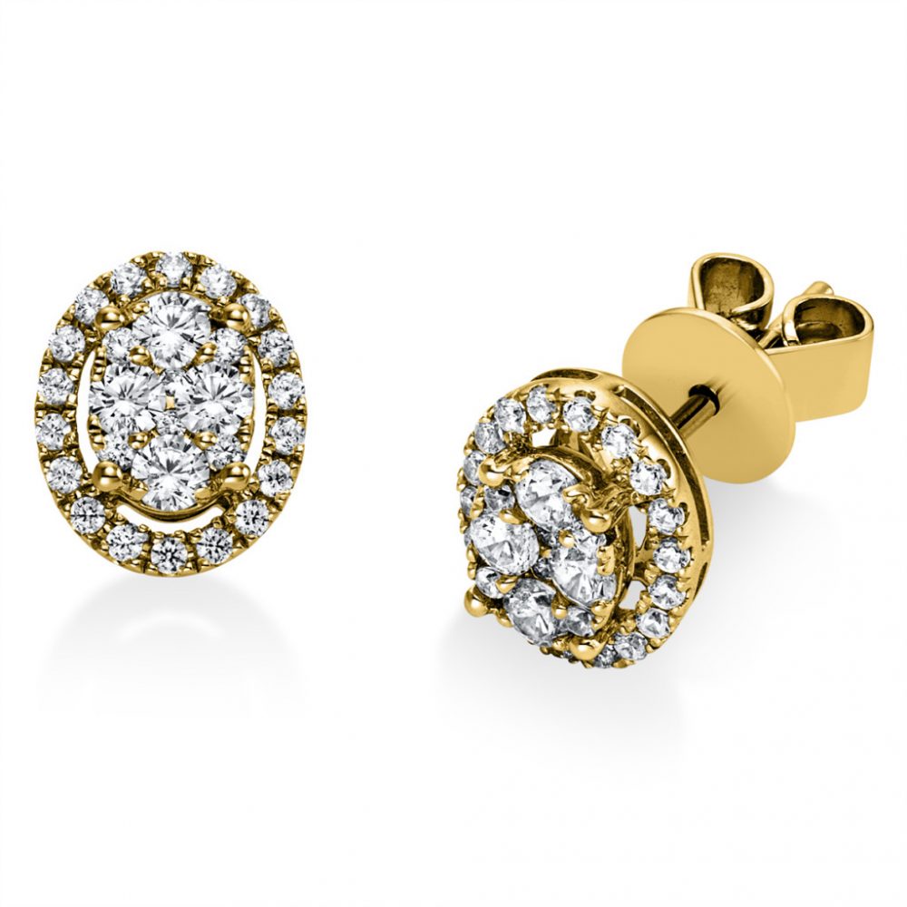 Yellowgold Diamond Earrings