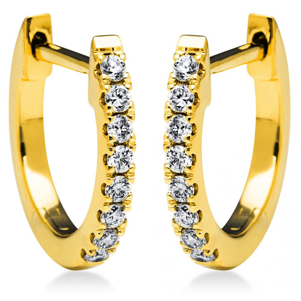 Yellowgold Diamond Earrings