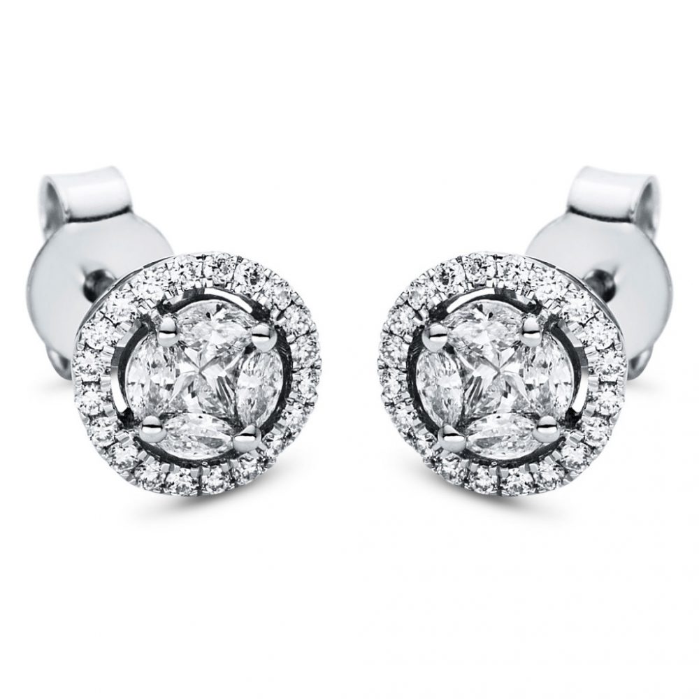 Whitegold Diamond Earrings