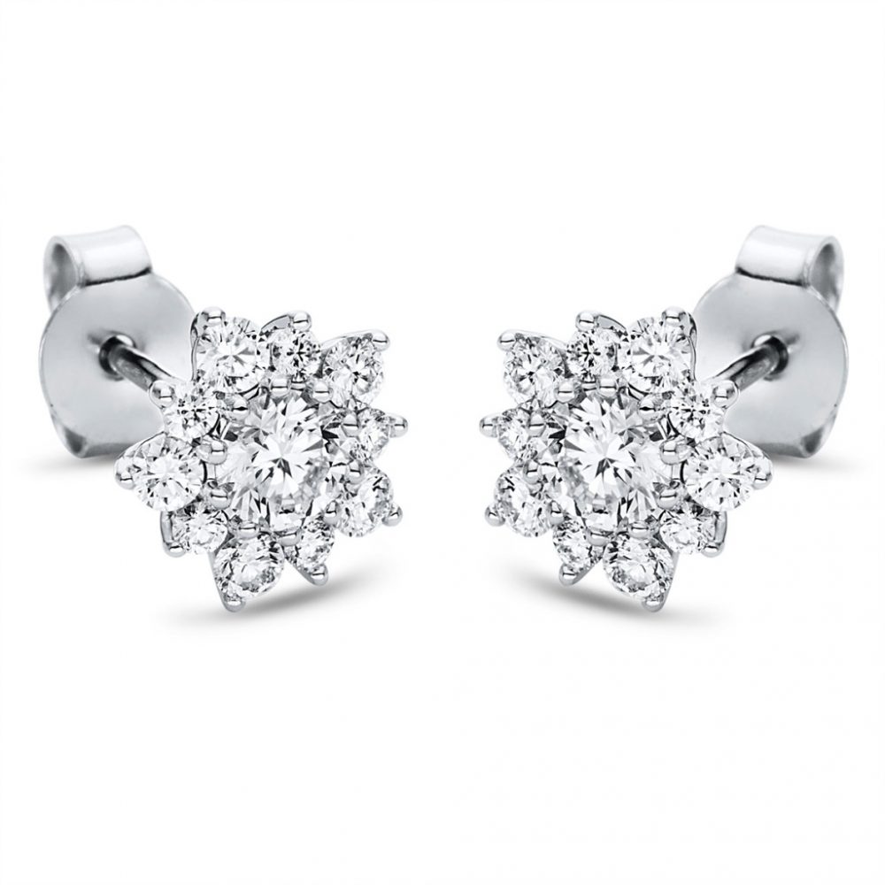 Whitegold Diamond Earrings