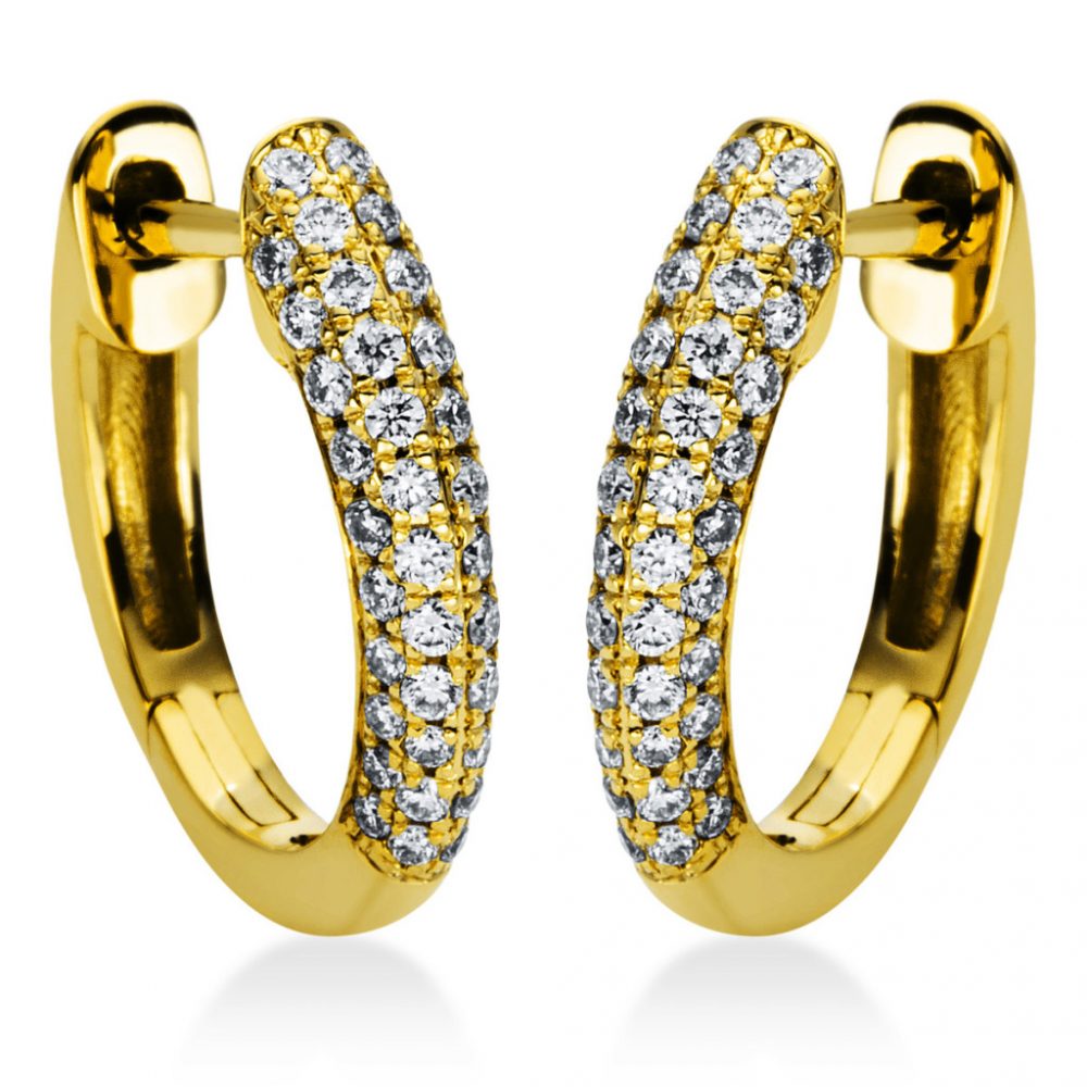 Yellowgold Diamond Earrings