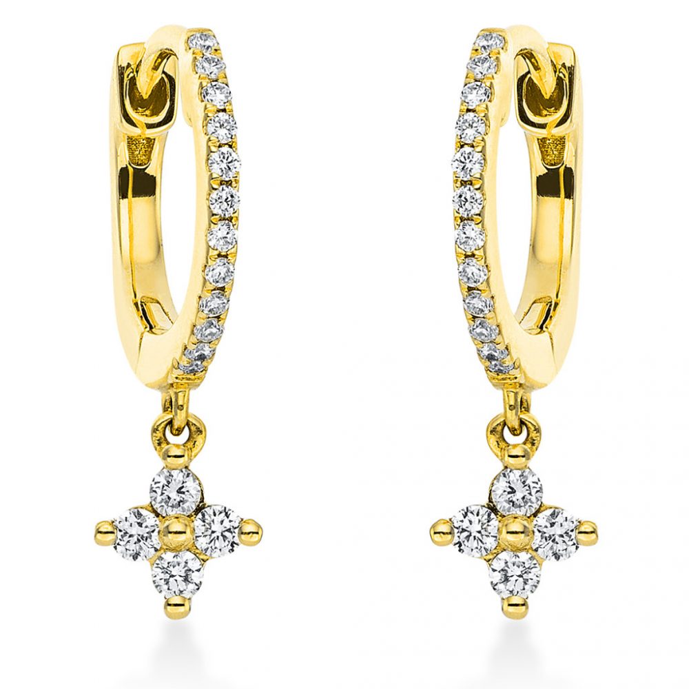 Yellowgold Diamond Earrings