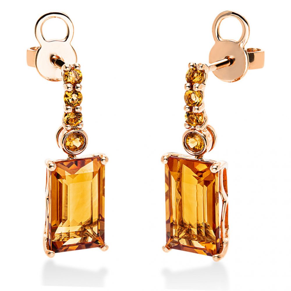 Yellowgold Citrine Earrings