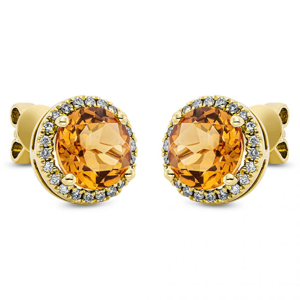 Yellowgold Citrine Earrings