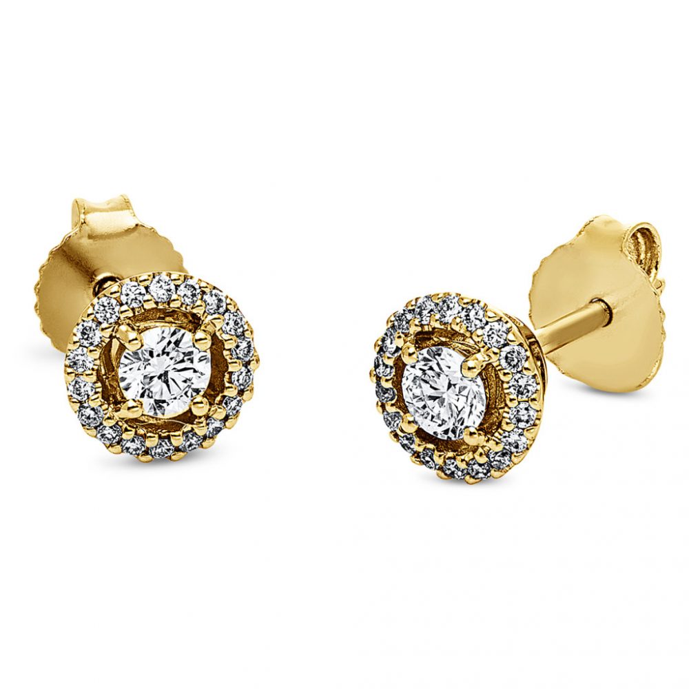 Yellowgold Diamond Earrings