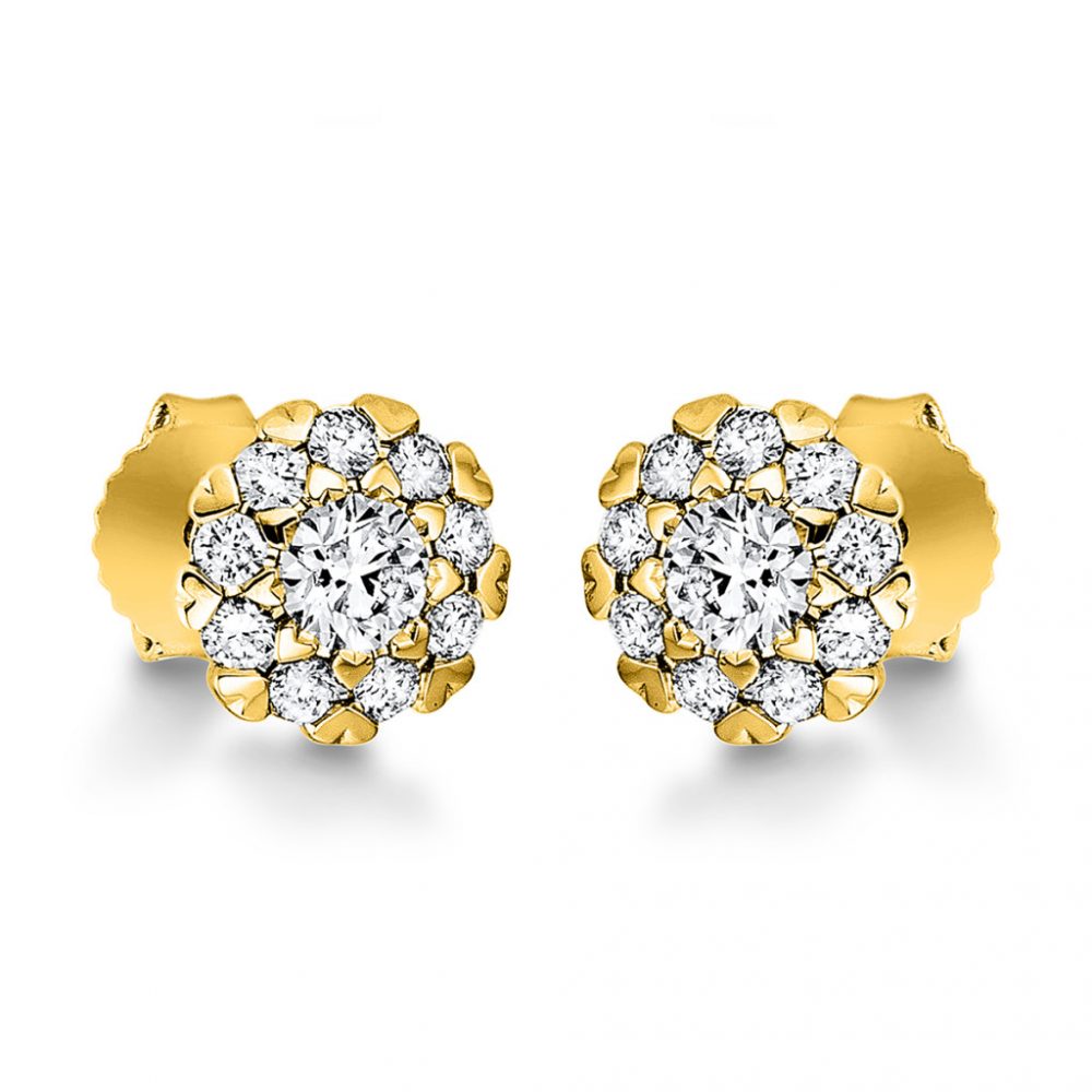 Yellowgold Diamond Earrings