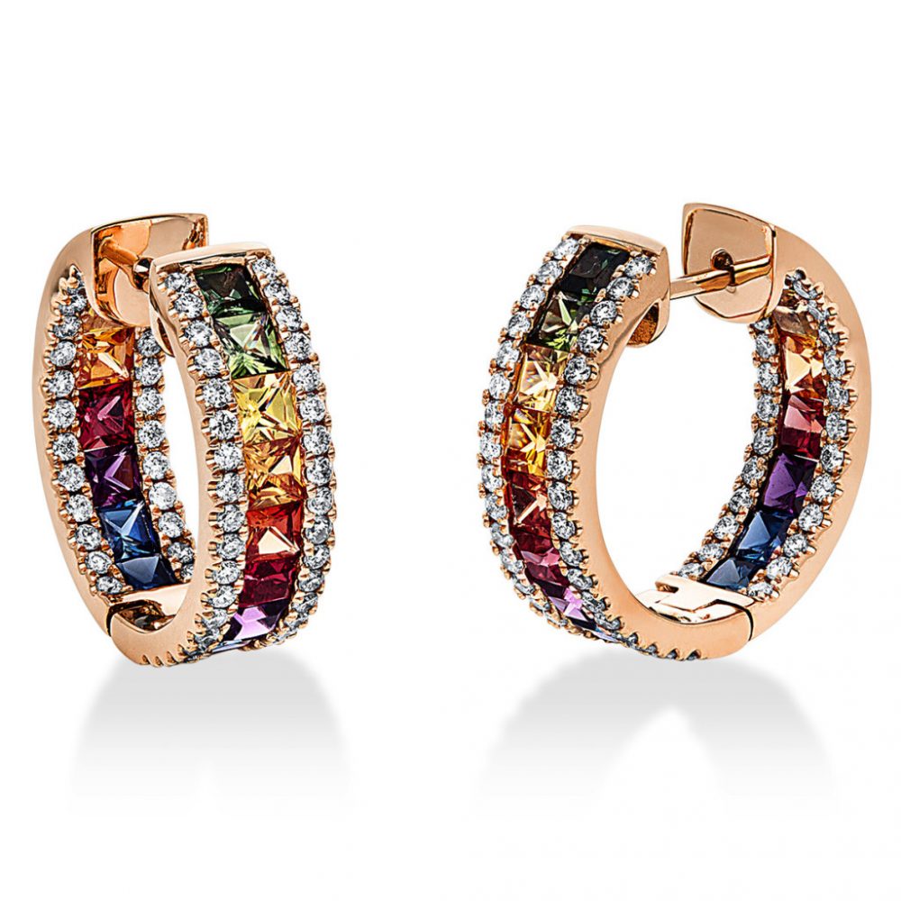 Redgold Sapphire Earrings