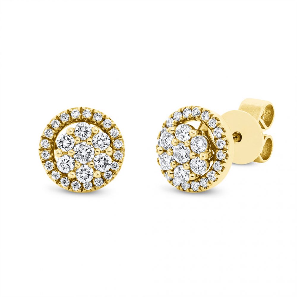 Yellowgold Diamond Earrings