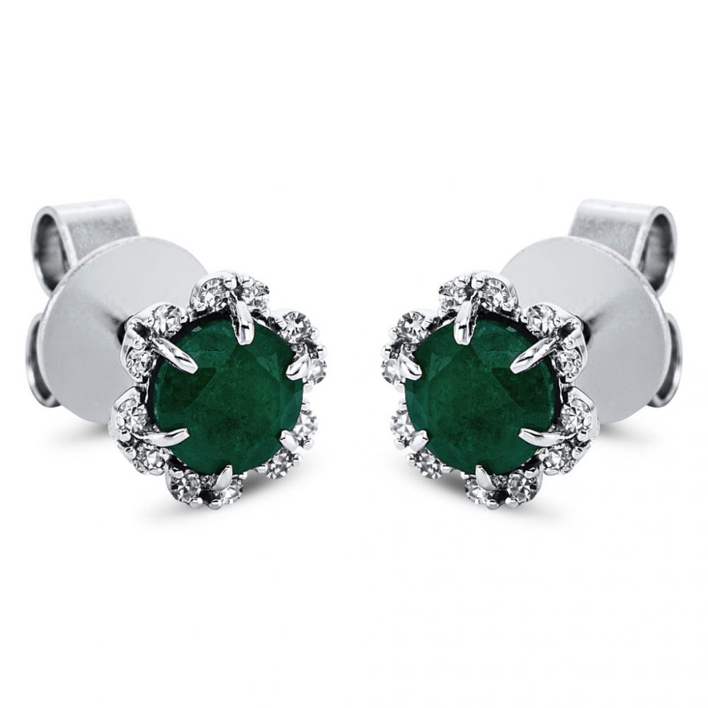 Whitegold Emerald Earrings