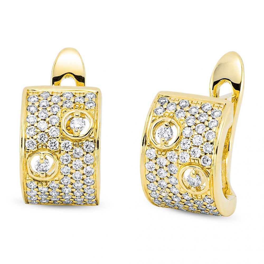 Yellowgold Diamond Earrings