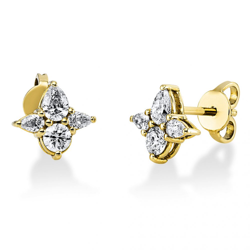 Yellowgold Diamond Earrings