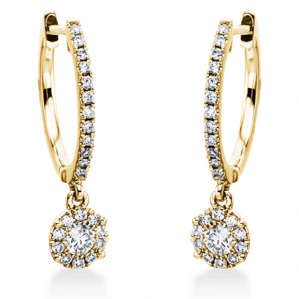 Yellowgold Diamond Earrings