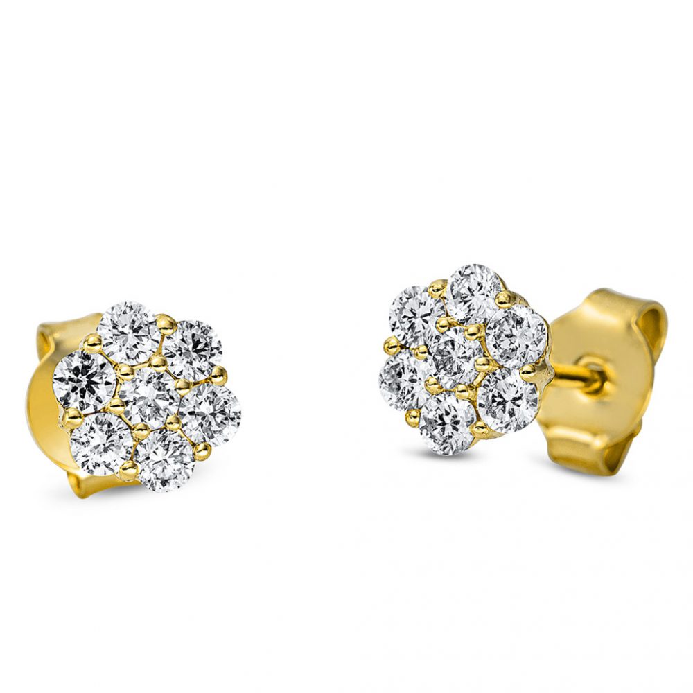 Yellowgold Diamond Earrings