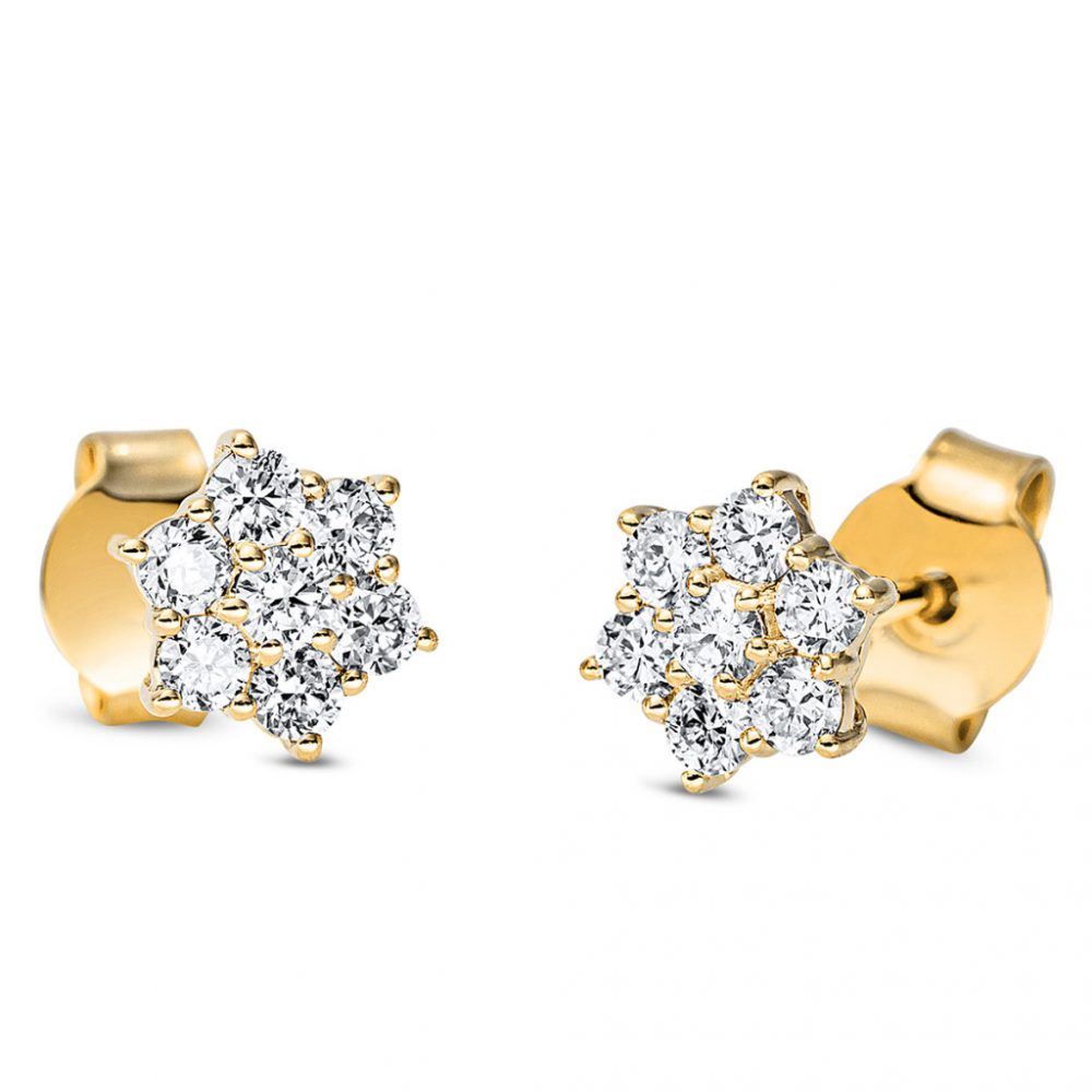 Yellowgold Diamond Earrings