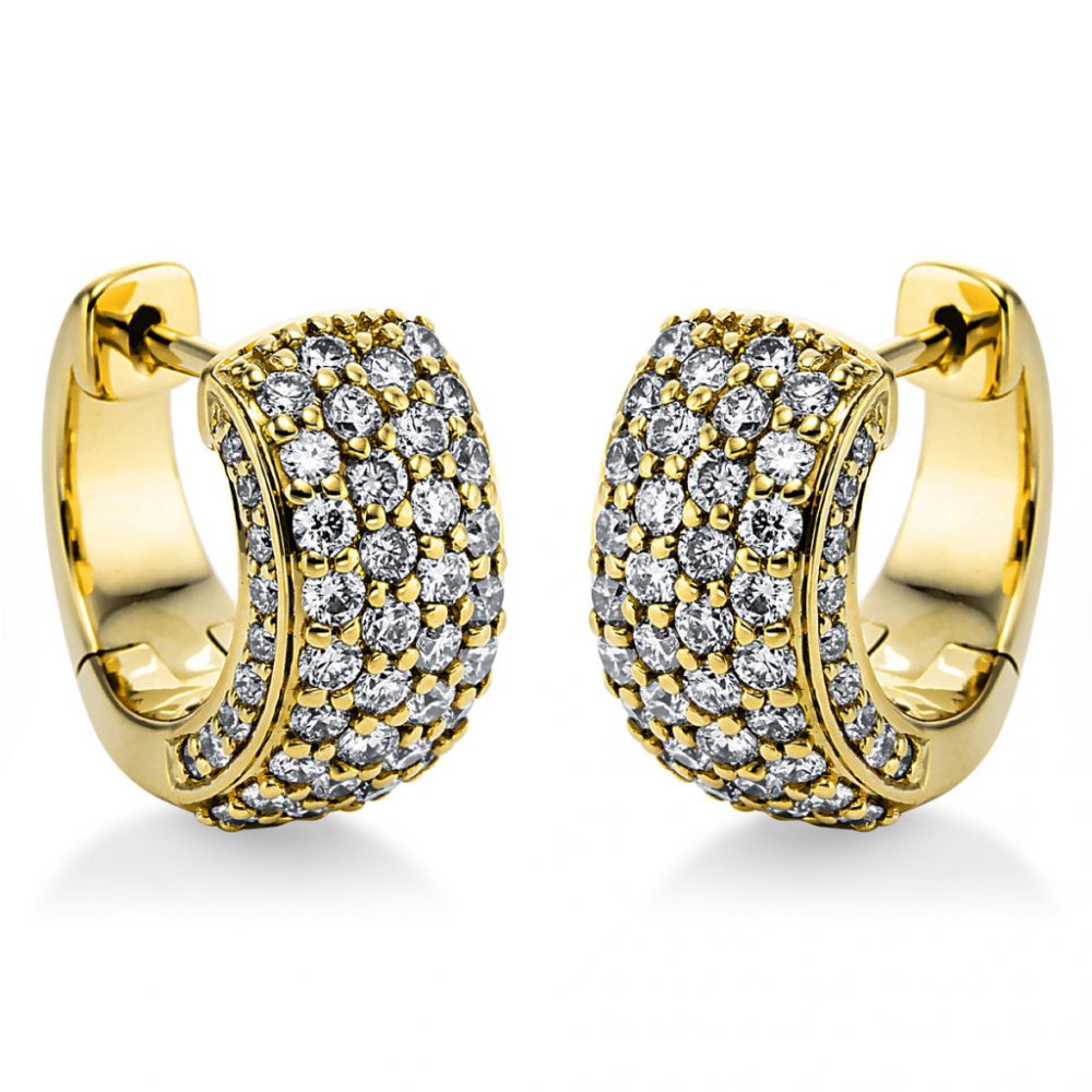 Yellowgold Diamond Earrings