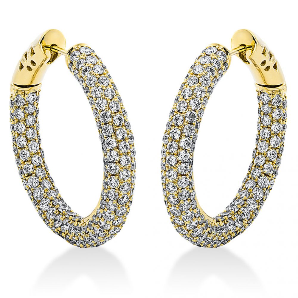 Yellowgold Diamond Earrings