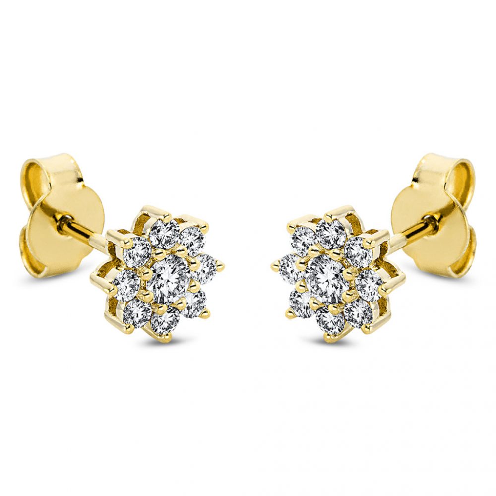 Yellowgold Diamond Earrings