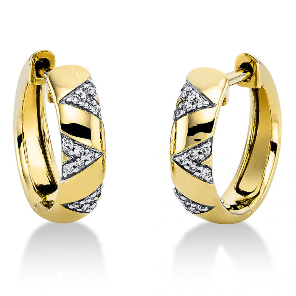 Yellowgold Diamond Earrings