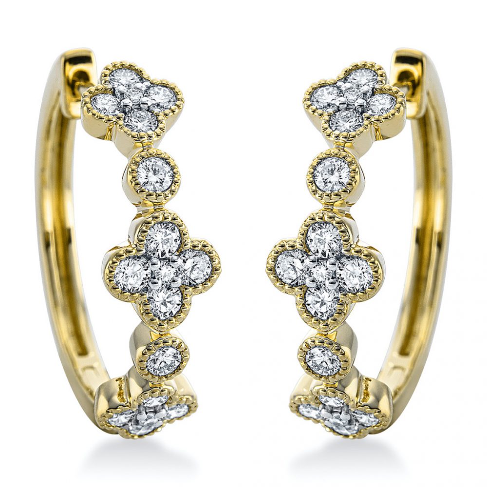 Yellowgold Diamond Earrings