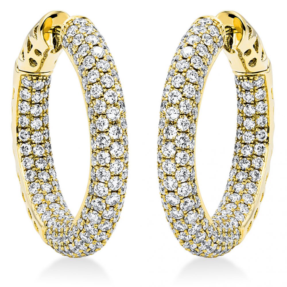 Yellowgold Diamond Earrings