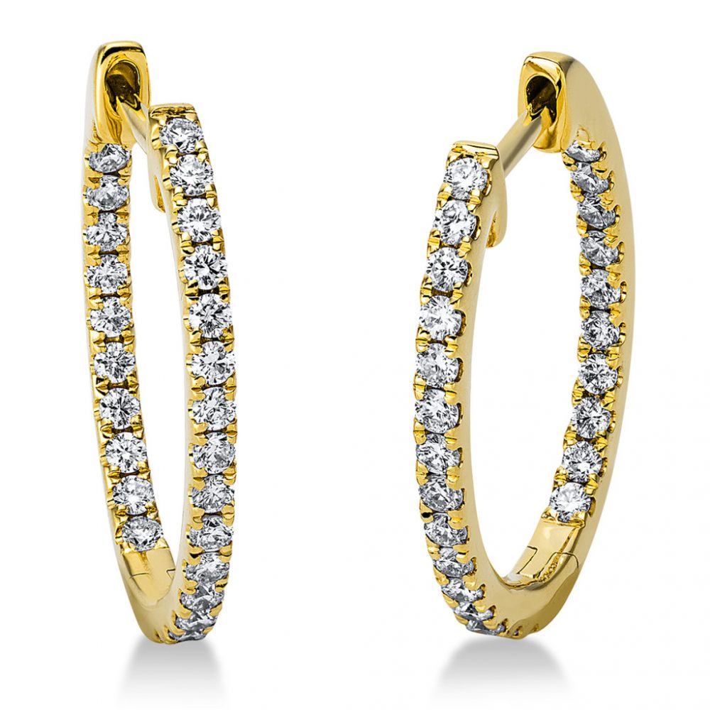 Yellowgold Diamond Earrings