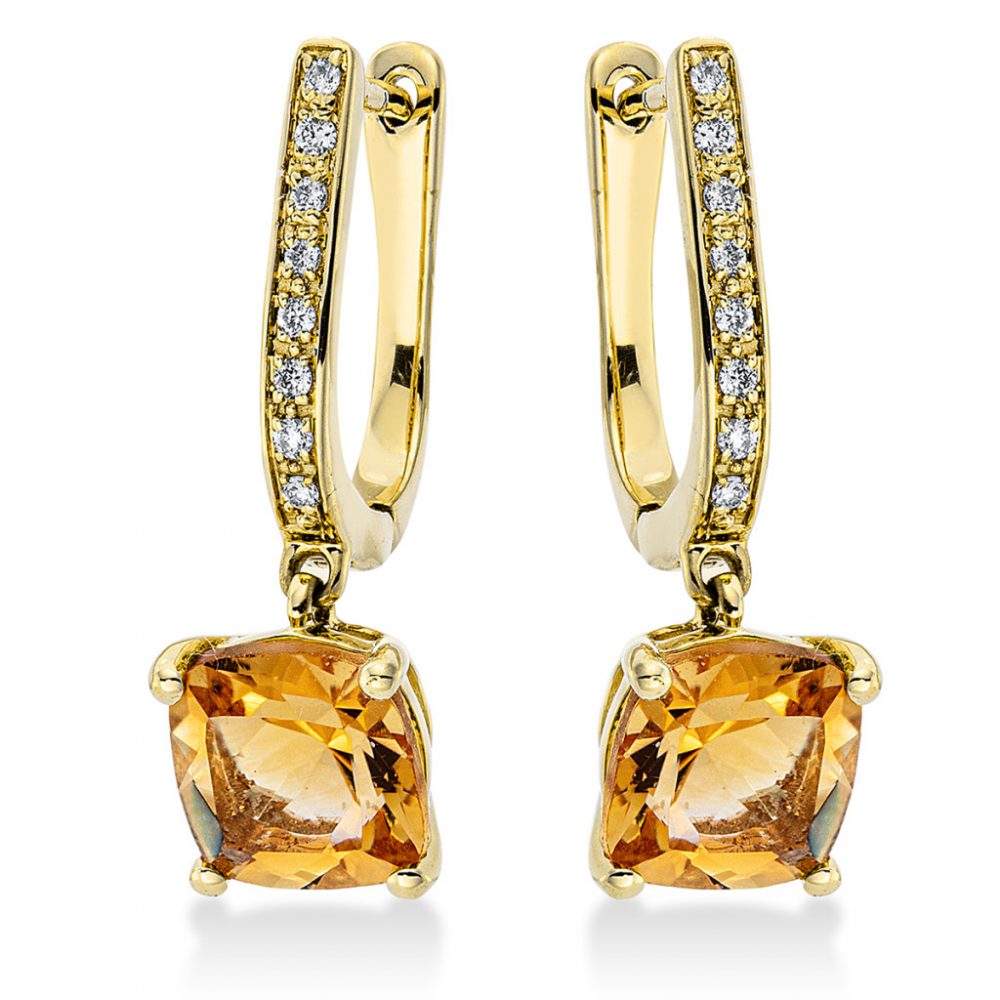 Yellowgold Citrine Earrings