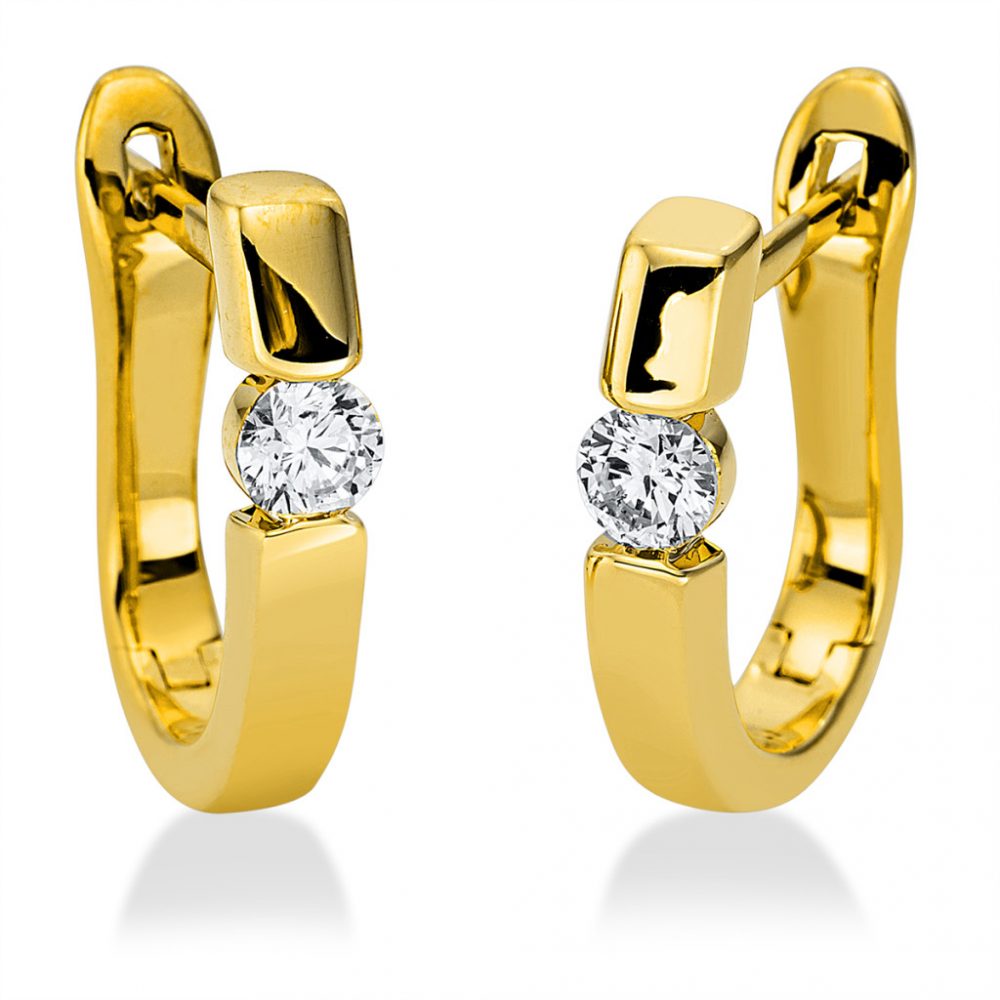 Yellowgold Diamond Earrings