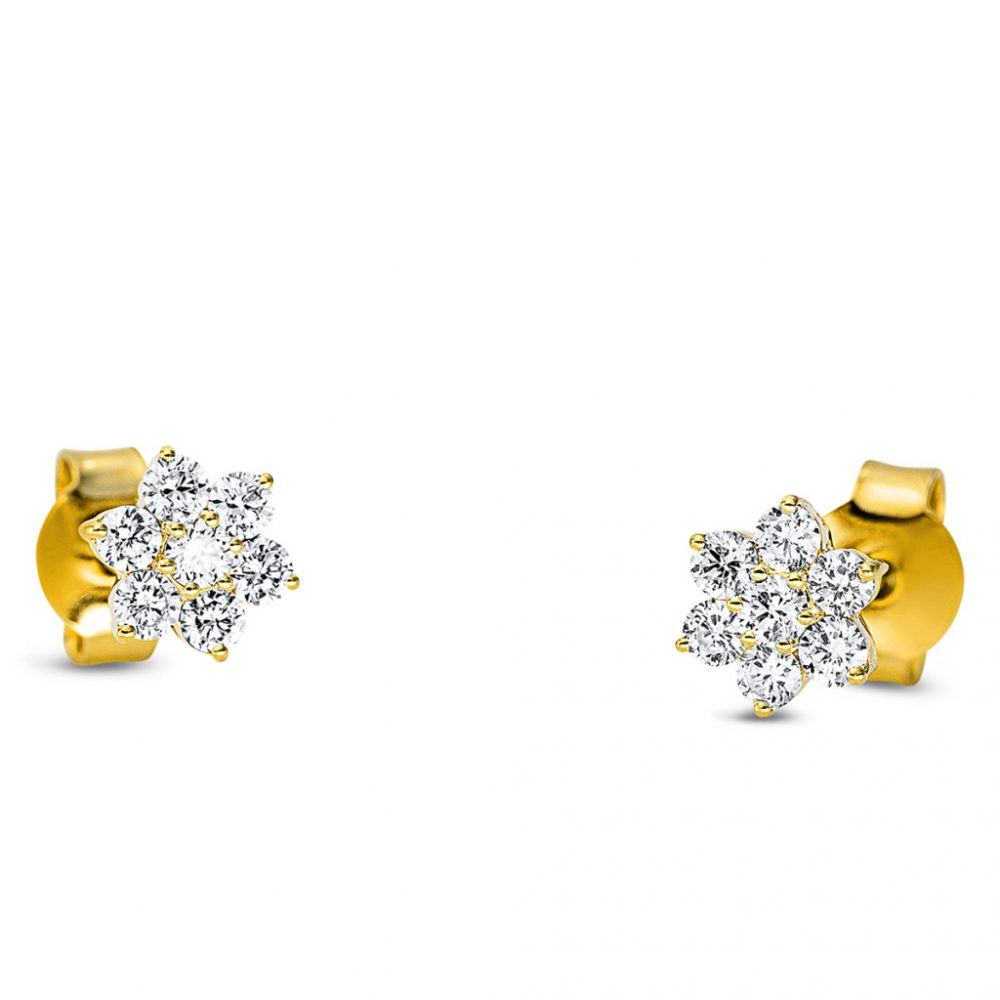 Yellowgold Diamond Earrings