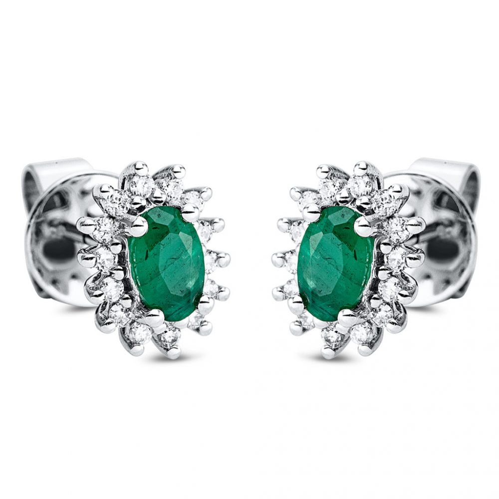 Whitegold Emerald Earrings