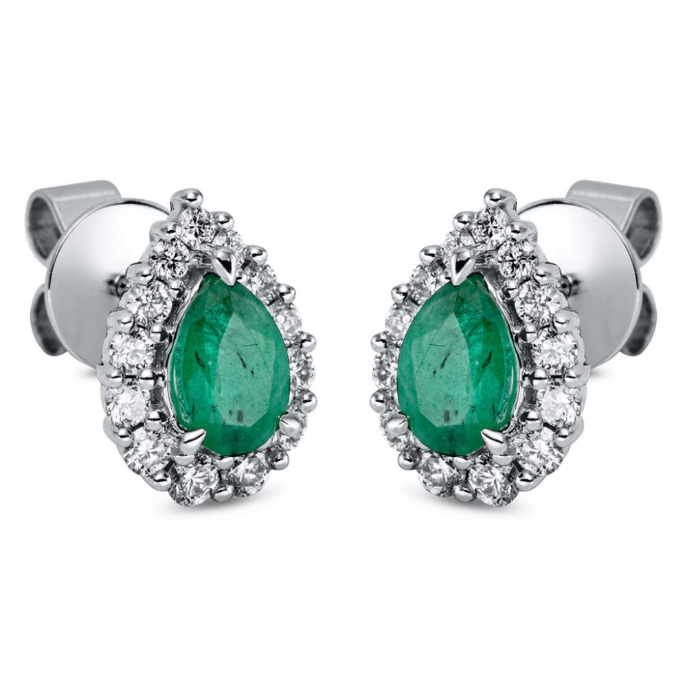 Whitegold Emerald Earrings