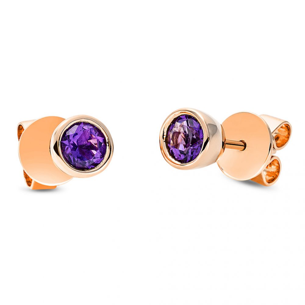 Redgold Amethyst Earrings