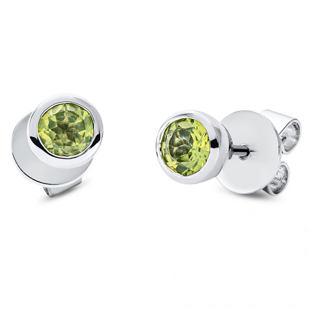 Whitegold Peridot Earrings