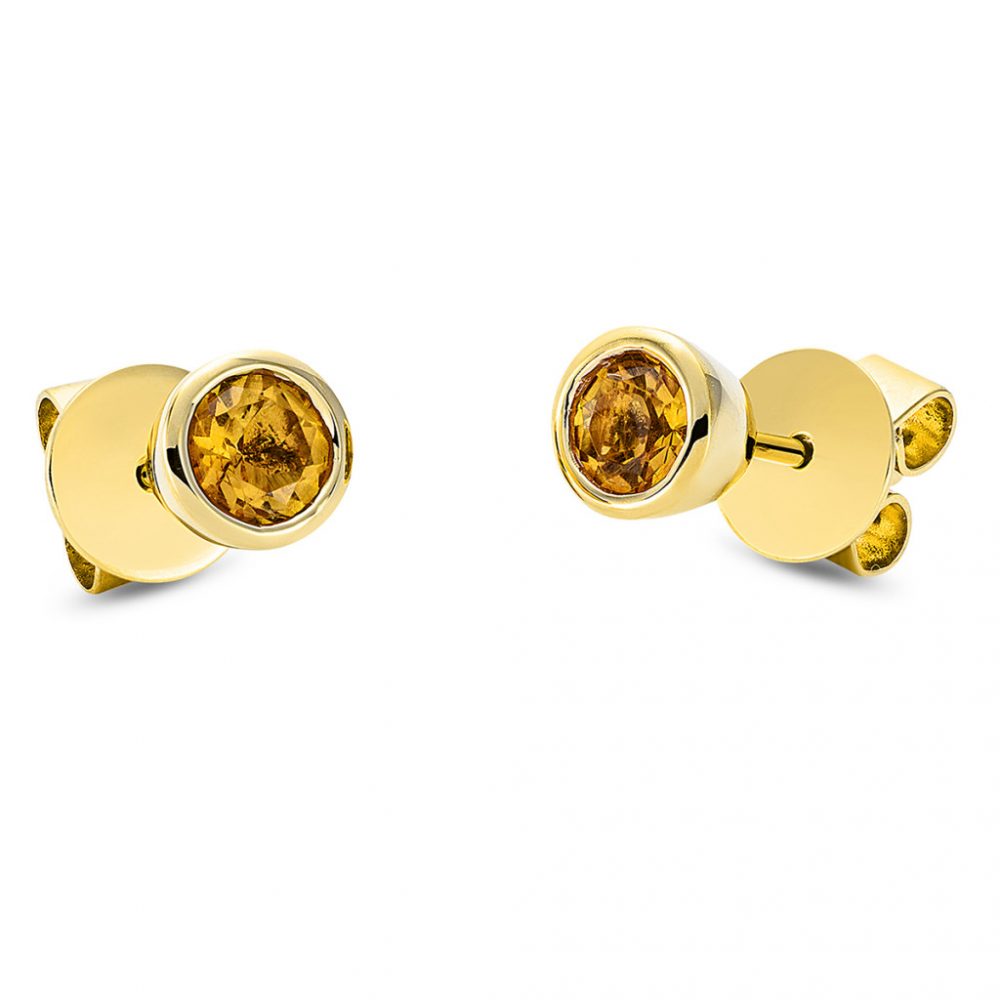 Yellowgold Citrine Earrings