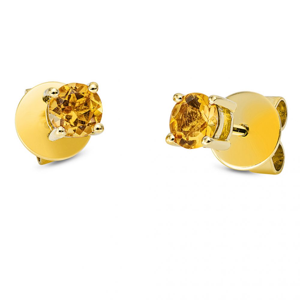 Yellowgold Citrine Earrings