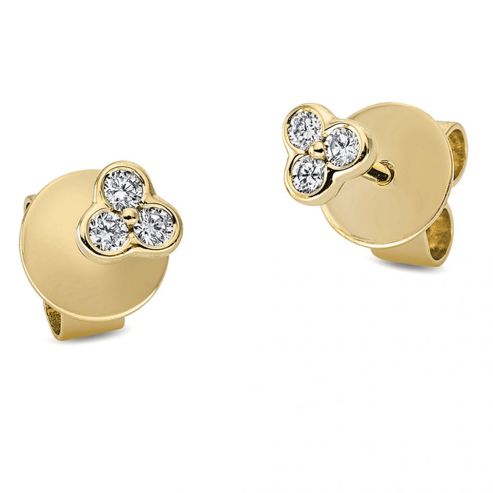 Yellowgold Diamond Earrings