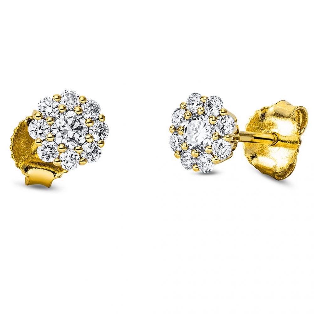 Yellowgold Diamond Earrings