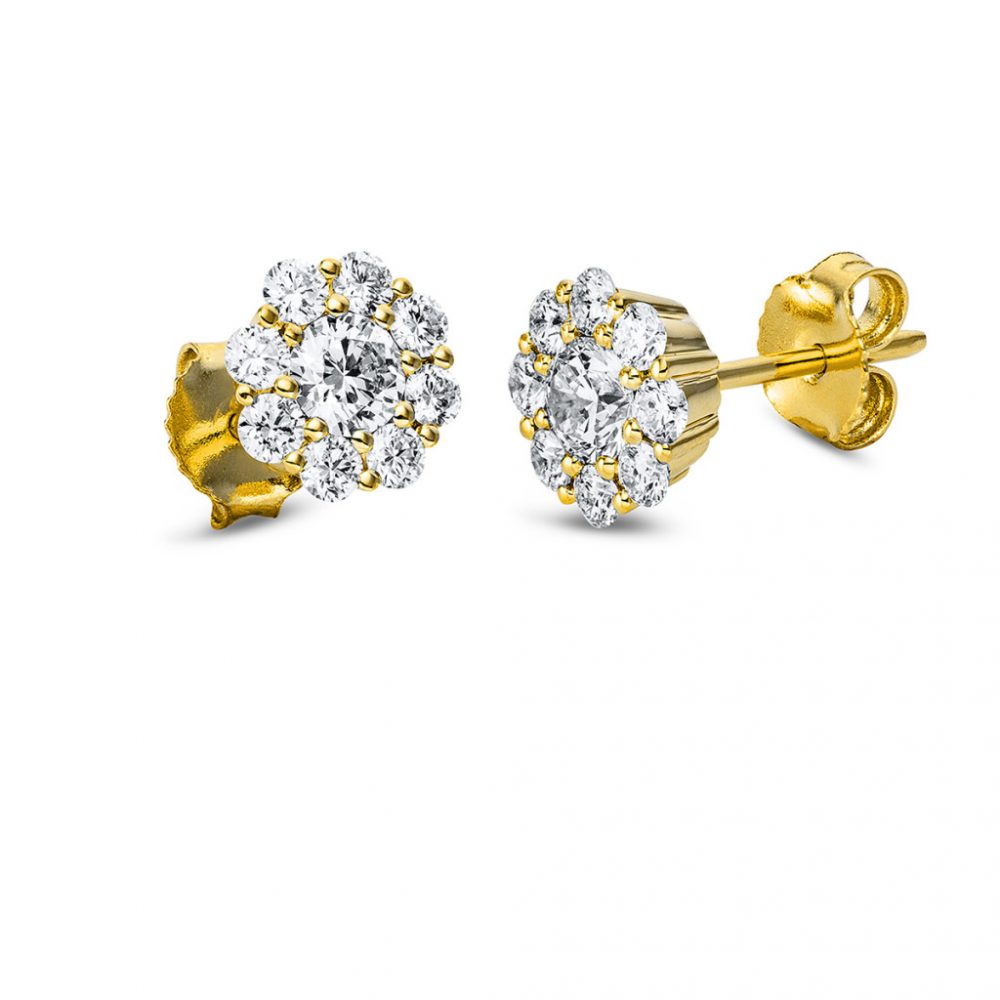 Yellowgold Diamond Earrings