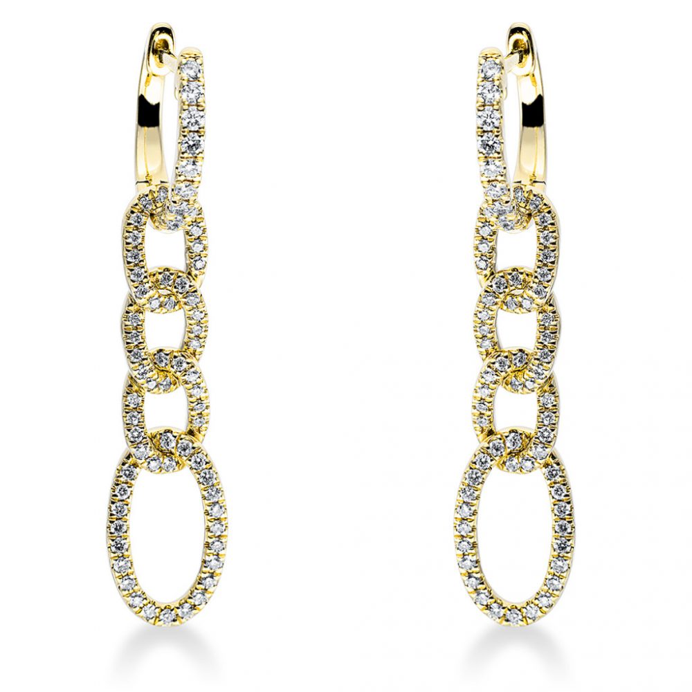 Yellowgold Diamond Earrings