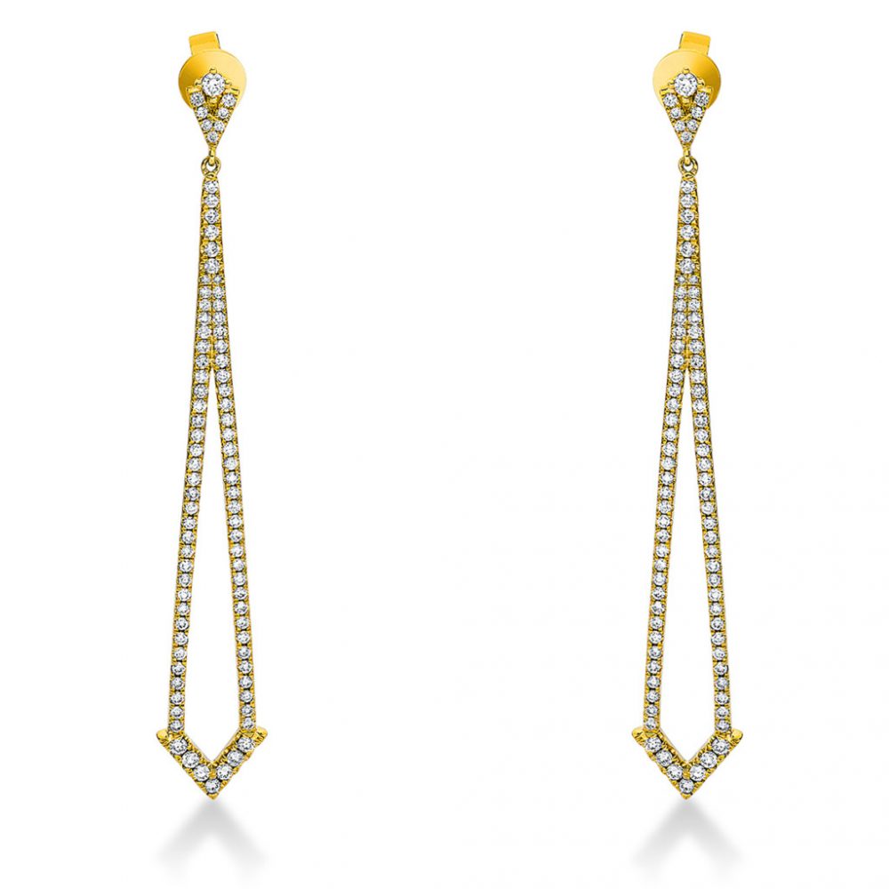 Yellowgold Diamond Earrings