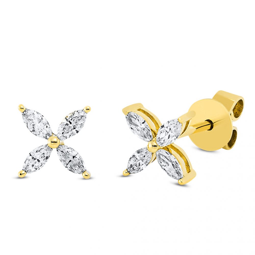 Yellowgold Diamond Earrings