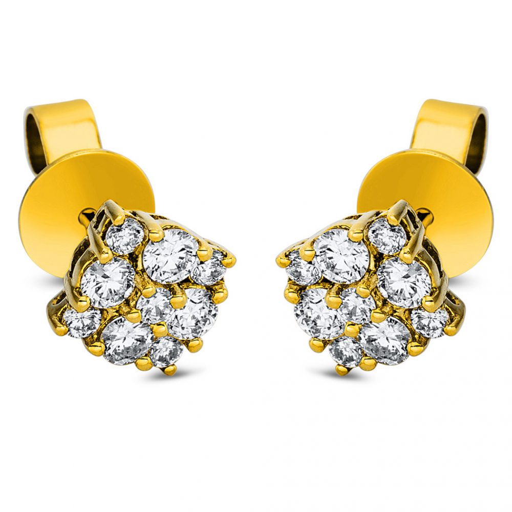 Yellowgold Diamond Earrings