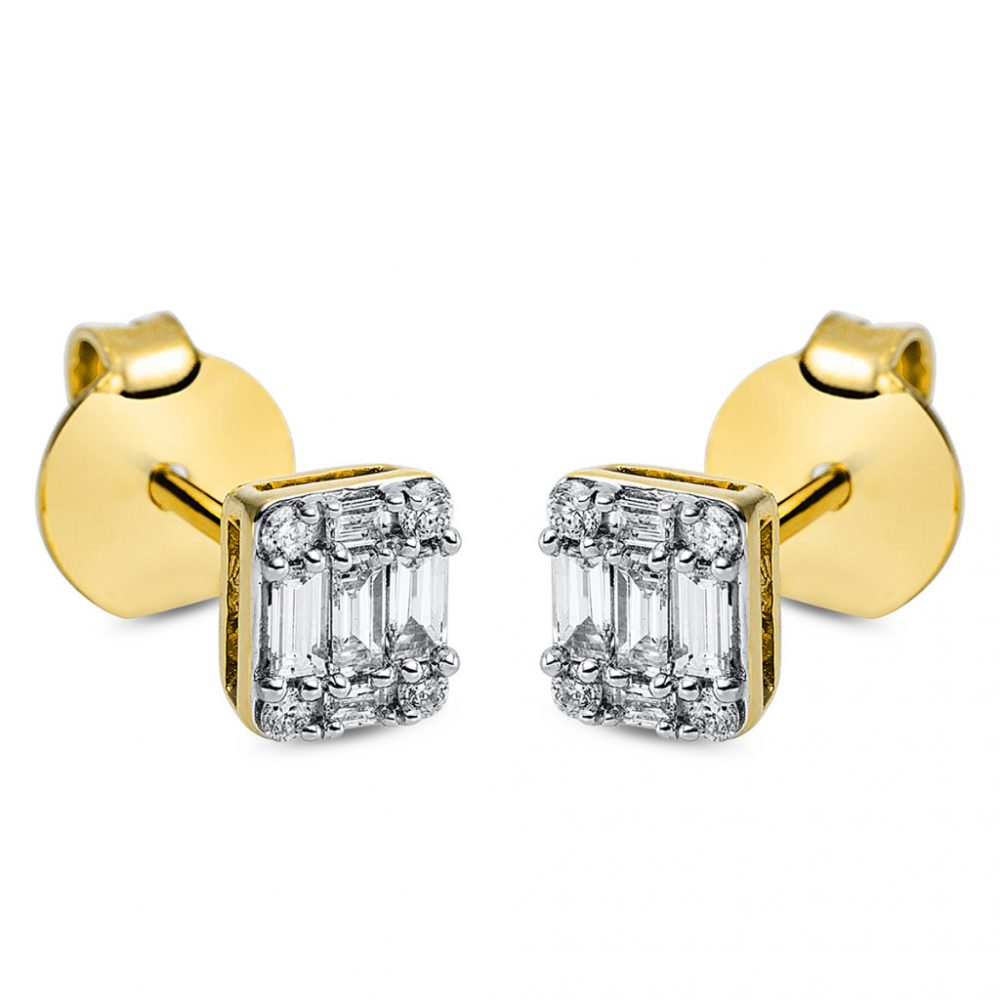 Yellowgold Diamond Earrings