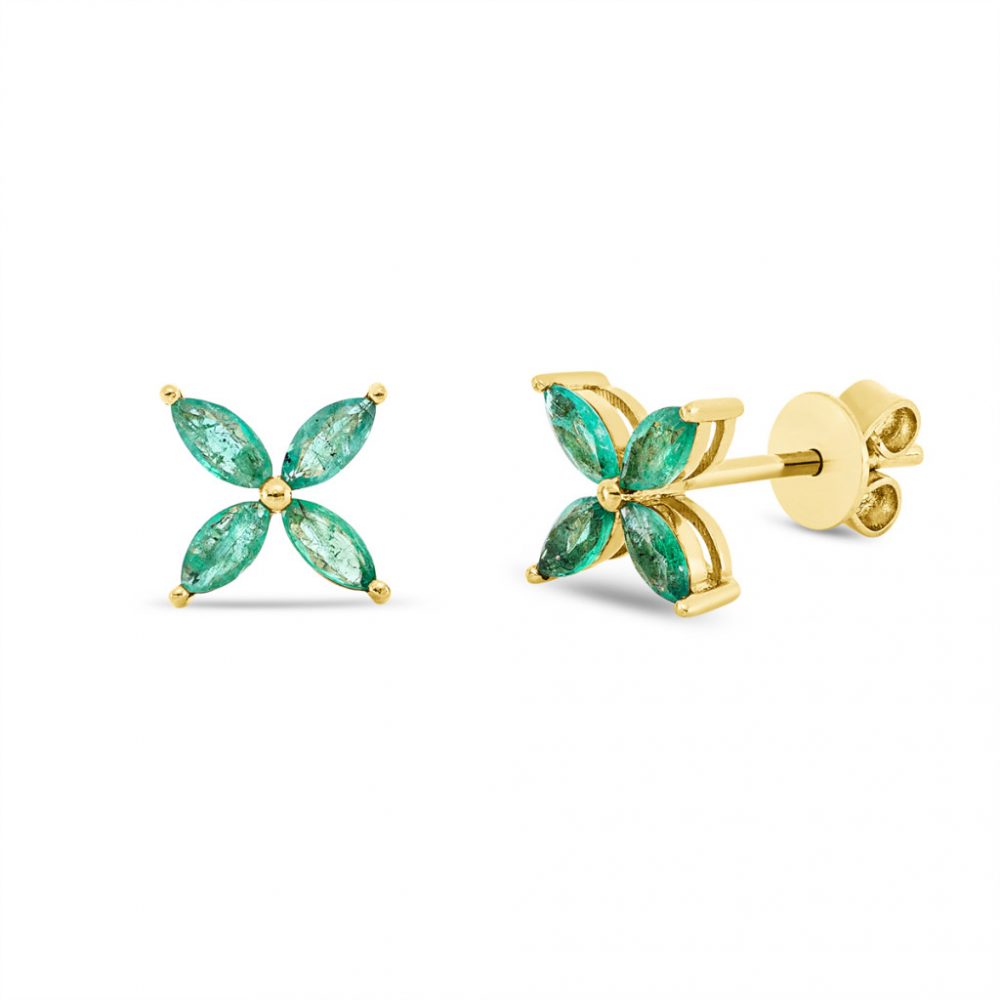 Yellowgold Emerald Earrings