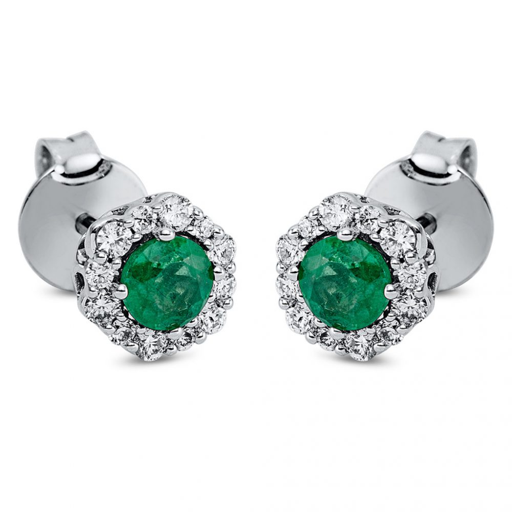 Whitegold Emerald Earrings