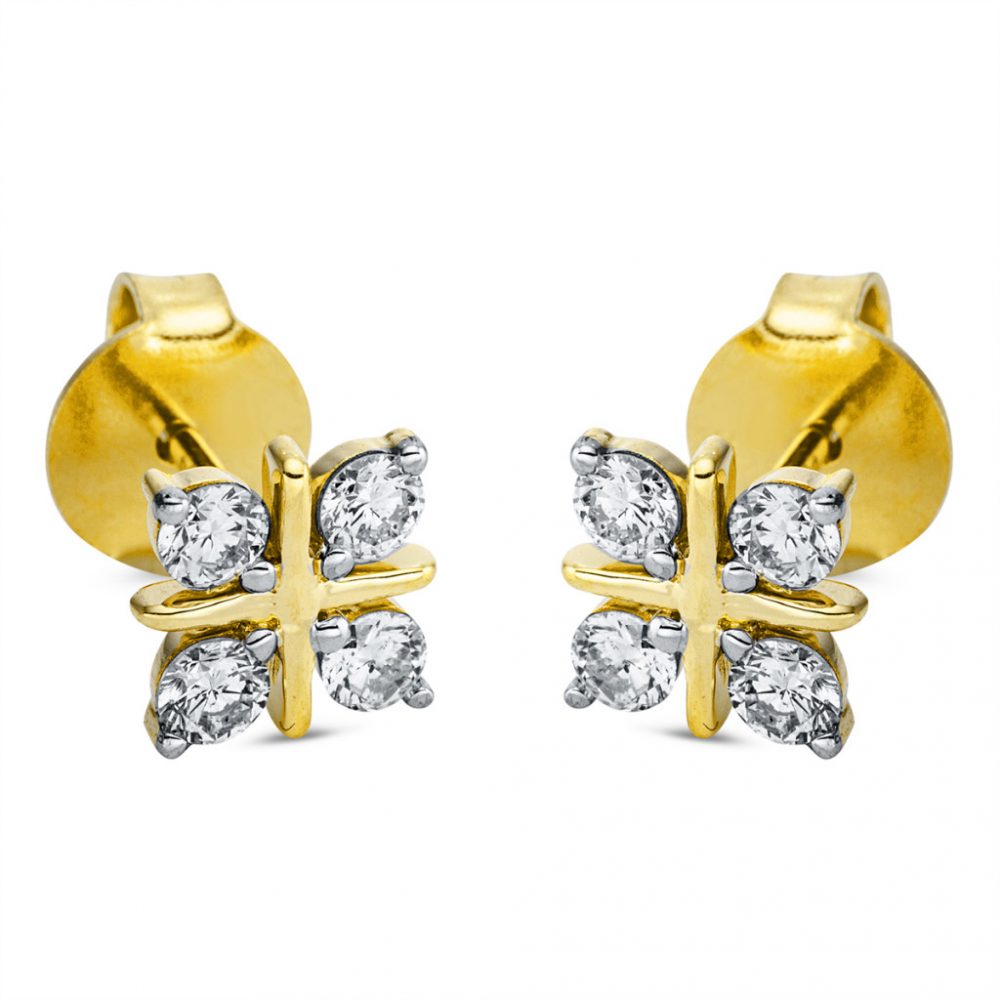 Yellowgold Diamond Earrings