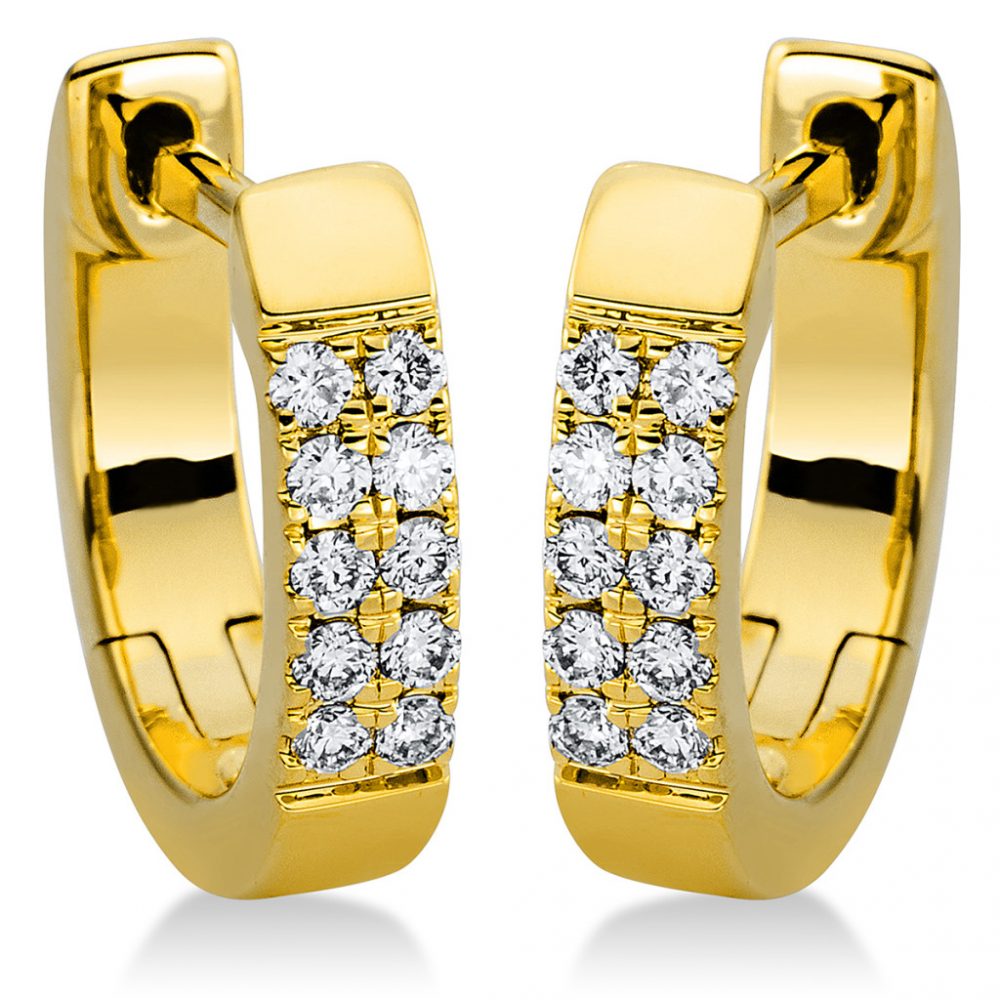 Yellowgold Diamond Earrings