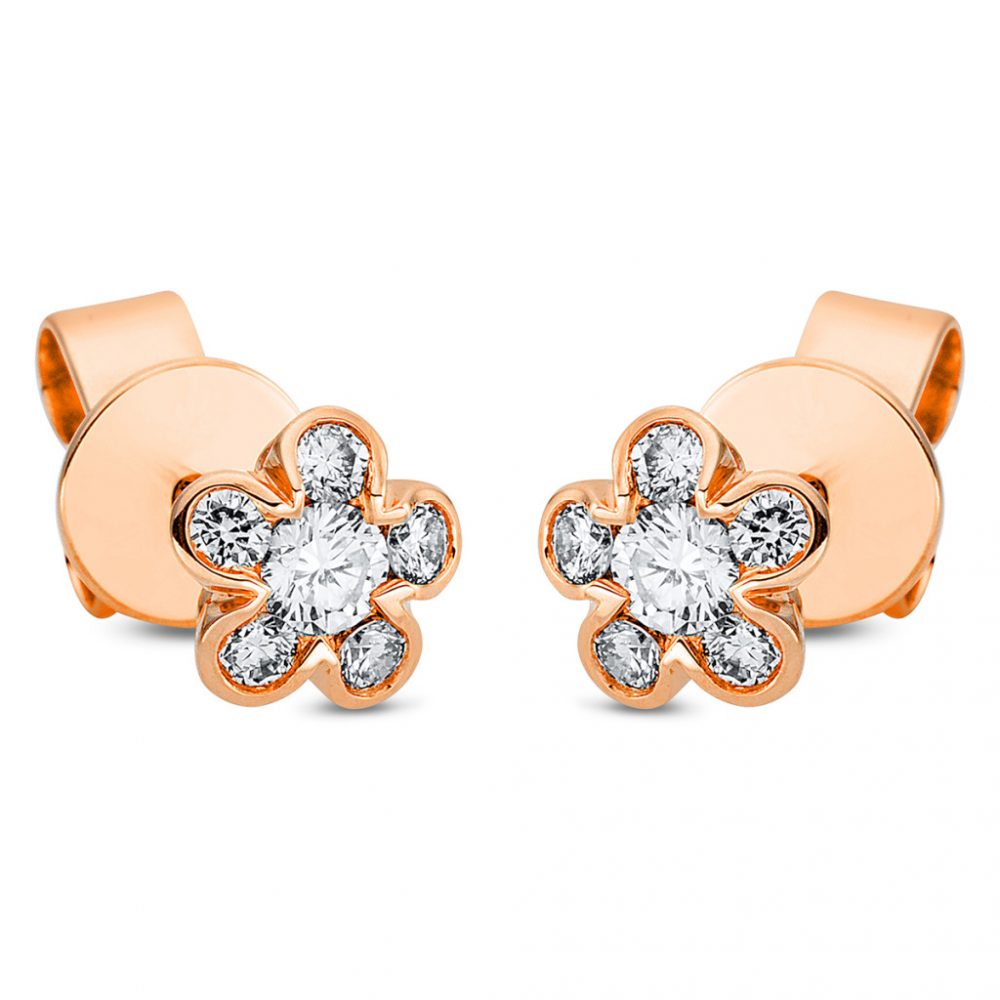 Redgold Diamond Earrings