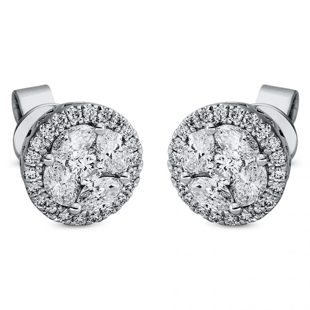 Whitegold Diamond Earrings