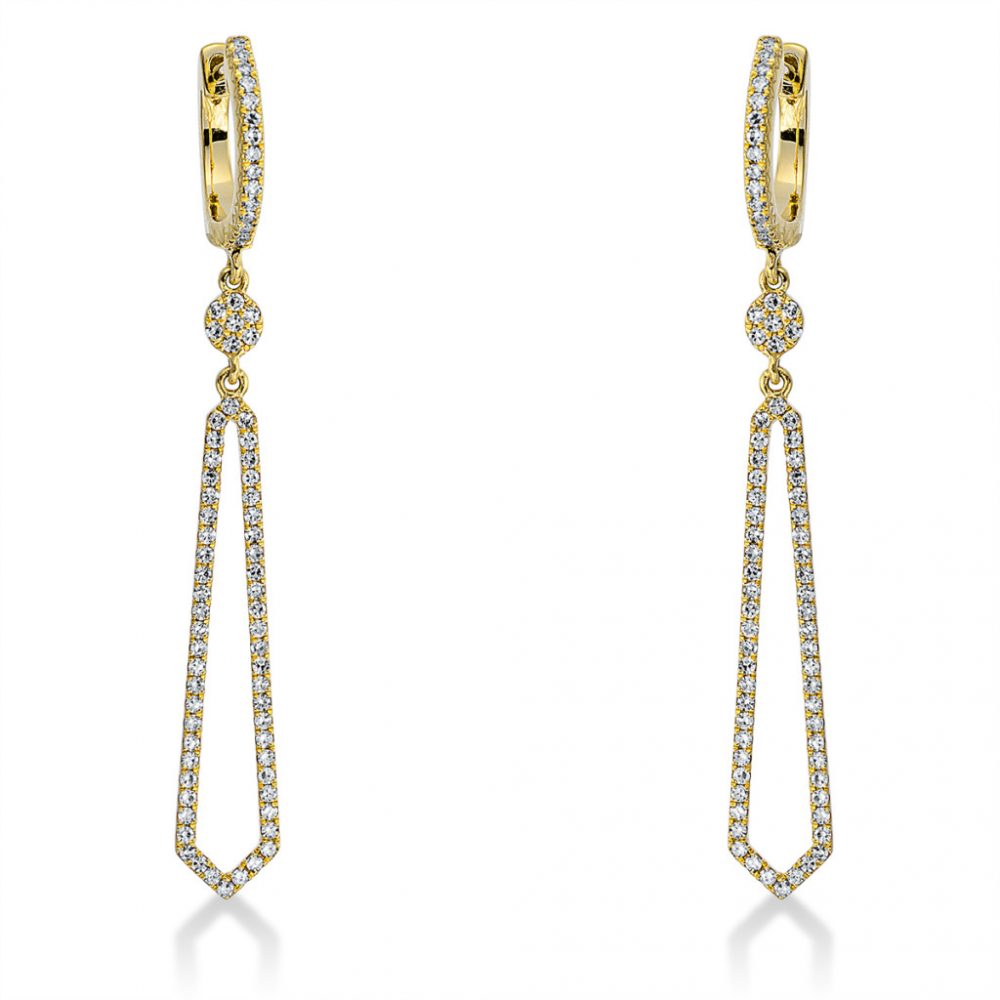 Yellowgold Diamond Earrings