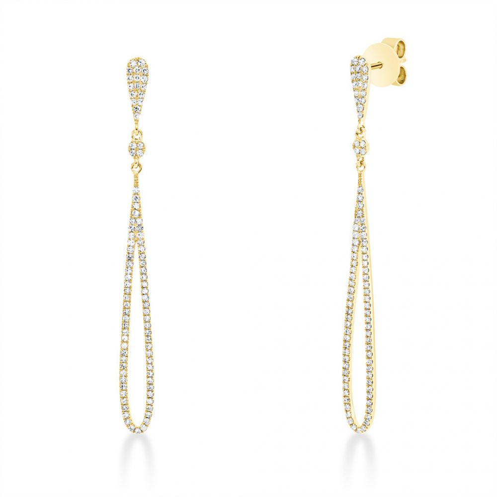 Yellowgold Diamond Earrings